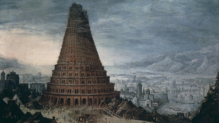 Ein Gemälde aus dem 16. Jahrhundert zeigt den Turm von Babel