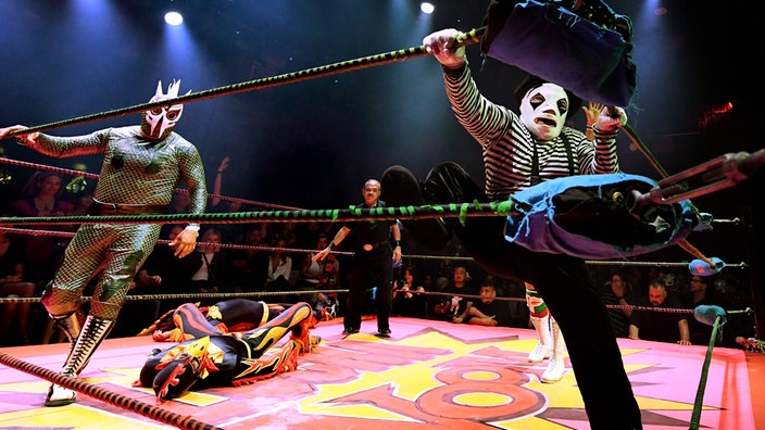 Lucha-Libre-Szene im Ring