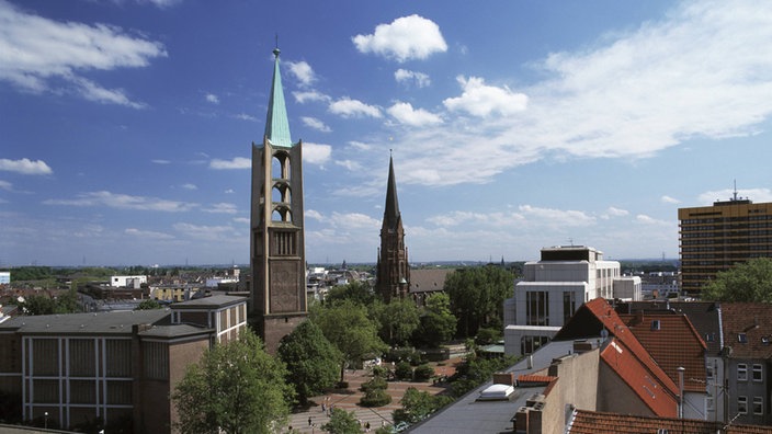 Luftaufnahme von Gelsenkirchen.