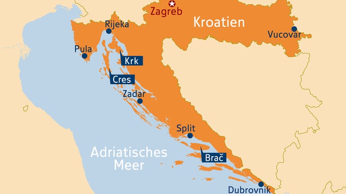 Karte von Kroatien