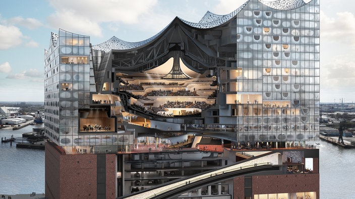 Ein Blick ins Innere der Elbphilharmonie.